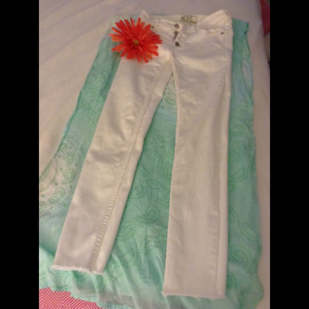 Free People Skinny White Jean